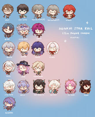 Honkai Star Rail Phone Charms Art