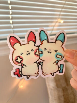 Plusle And Minun Sticker