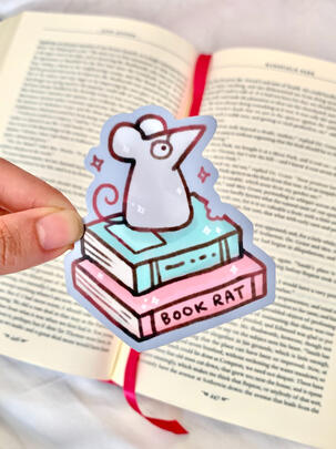 Book Rat 3in Sticker
