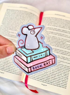 Book Rat 3in Sticker